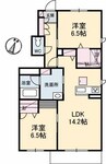 カシュカシュ 2LDKの間取り
