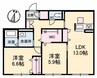 シエルクレール　B棟 2LDKの間取り