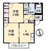 マイコート中庄 2Kの間取り
