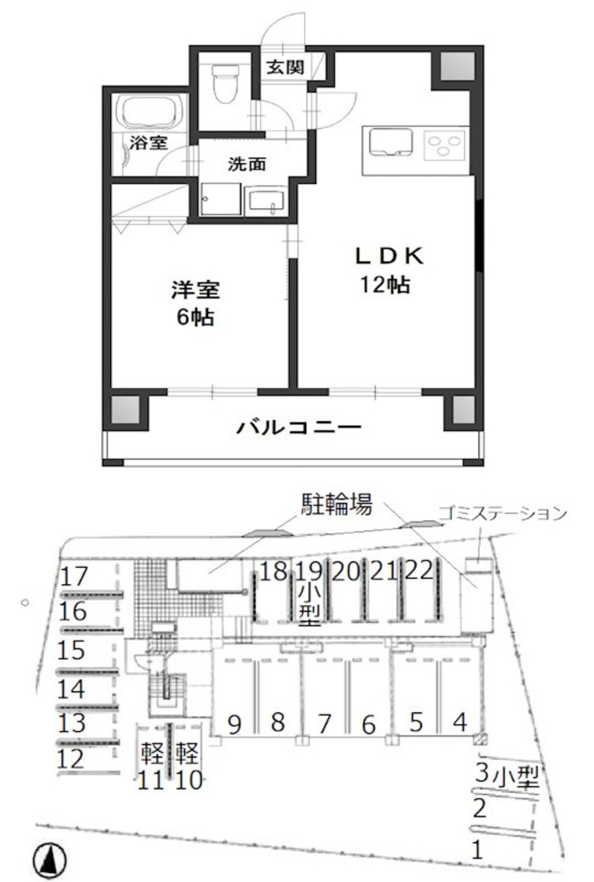 間取図 リーブル老松町