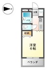 エスポワール老松 1Kの間取り