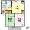 プレジール堀　Ａ棟 2DKの間取り