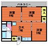 シティハイツアンドB 3DKの間取り