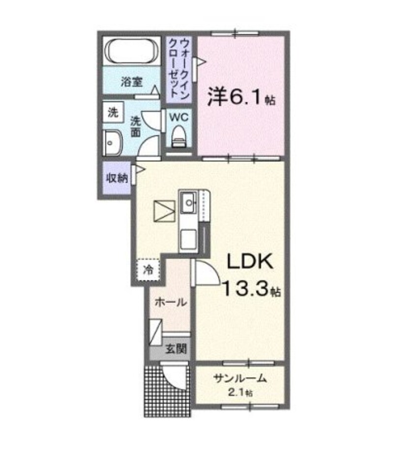 間取図 クレール九番館