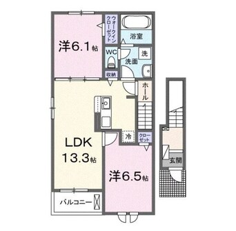 間取図 クレール九番館