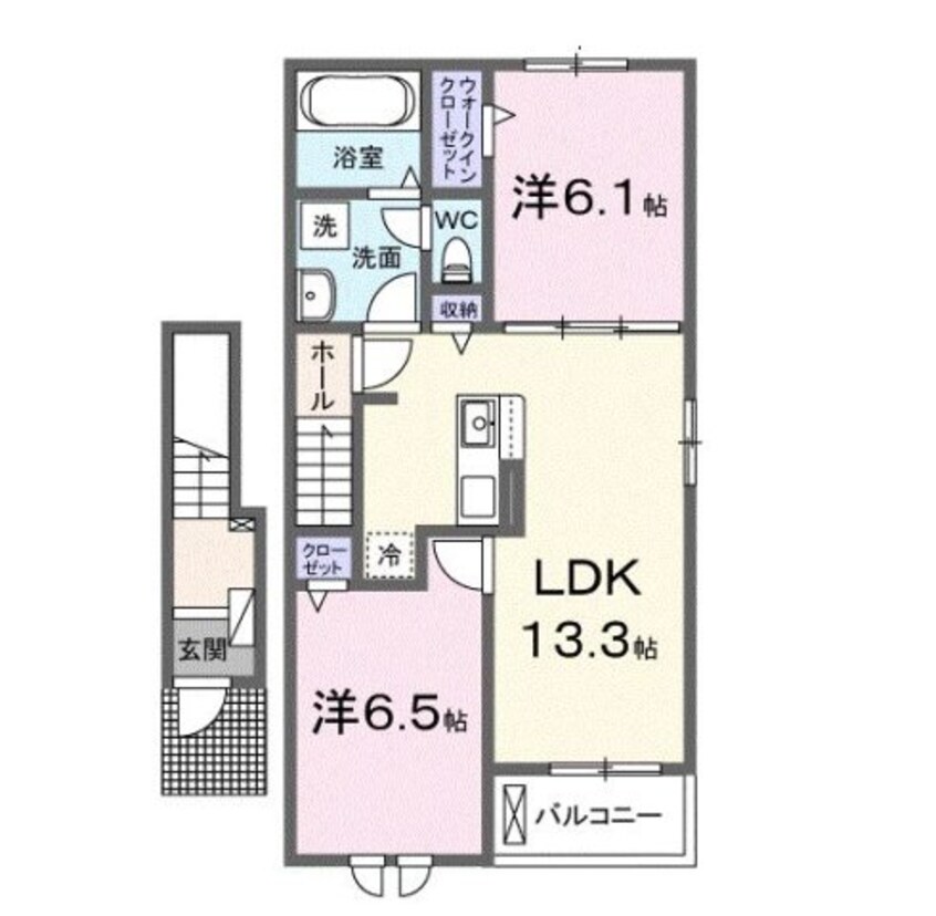 間取図 クレール九番館