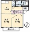 シャルマン　Ｂ棟 2Kの間取り