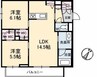アベニール千鶴 2LDKの間取り