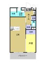 リバーサイド清音 1LDKの間取り