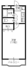 ジュネス新倉敷 1Kの間取り