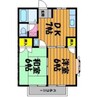 シティカームエクセレンス 2DKの間取り