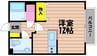 クラスタ玉島Ⅲ 1Rの間取り