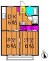 コーポ吉備路　C 2DKの間取り