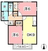 マティース 2DKの間取り