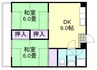 万富ビル 2DKの間取り