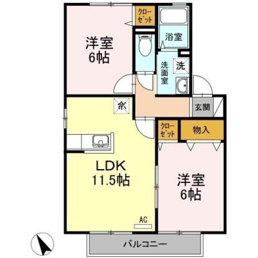 間取図 ロイヤルガーデンミルフィー　Ｆ棟