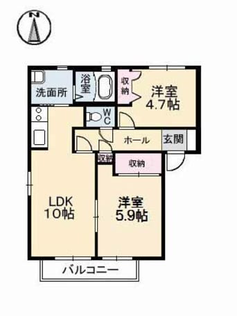 間取図 レジデンス古城　Ａ棟