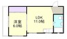 岡本ビル 1LDKの間取り