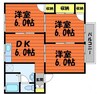 プレセジュール貝原　A棟 3DKの間取り