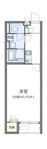 クレイノ悠々木屋 1Kの間取り