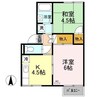 プレジール２２ 2Kの間取り