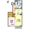 ボヌール(連島町) 1LDKの間取り