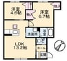 パフィオ　Ａ棟 2LDKの間取り