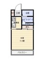 ドミール西口　A棟 1Kの間取り