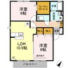 アシュランス　Ｂ棟 2LDKの間取り