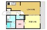 荘 1LDKの間取り