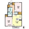 プラティーク 2LDKの間取り