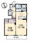 セブノール　Ｂ棟 1LDKの間取り