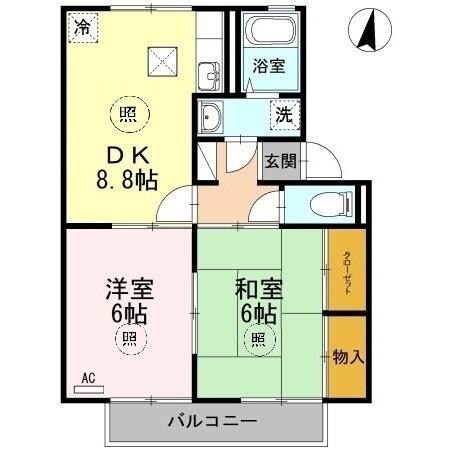 間取り図 ロイヤルパレス新倉　B棟