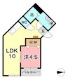 シャレーミーユ 1LDKの間取り