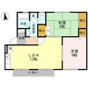 ボナール平松 2LDKの間取り