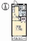 コロニーＫ　Ａ棟 1Kの間取り