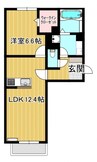 アンビエント 1LDKの間取り