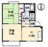 パームヒル　Ａ棟 2Kの間取り