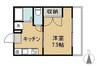 カーサ・アネイロ 1Kの間取り