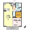 ミーテ・レーテ羽島 1LDKの間取り