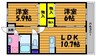 マンション・裕 2LDKの間取り