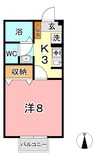 セジュール大樹 1Kの間取り
