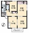 サンホーラルＶ 3Kの間取り