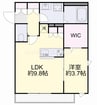 Hebel Maison katena 1LDKの間取り