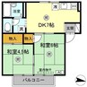 ノーブルハウス　Ａ棟 2DKの間取り