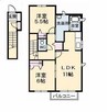 ヴェル・サワー　Ｂ棟 2LDKの間取り