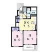 ポム・ダムールＡ 2DKの間取り