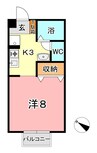 フラワー　Ｃ 1Kの間取り