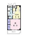 グランパス２１ 1DKの間取り