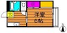 神田サンプラザ 1Kの間取り
